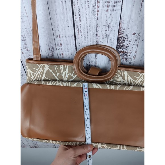 Liz Clairiborne Tote Bag BORA BORA Large Fabric & Faux Leather Hand  Purse - Picture 5 of 9
